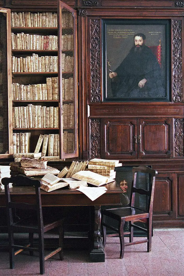 Sala di lettura della Biblioteca Aprosiana di Ventimiglia