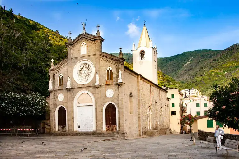 Façade of the church of San Giovanni Battista in Riomaggiore