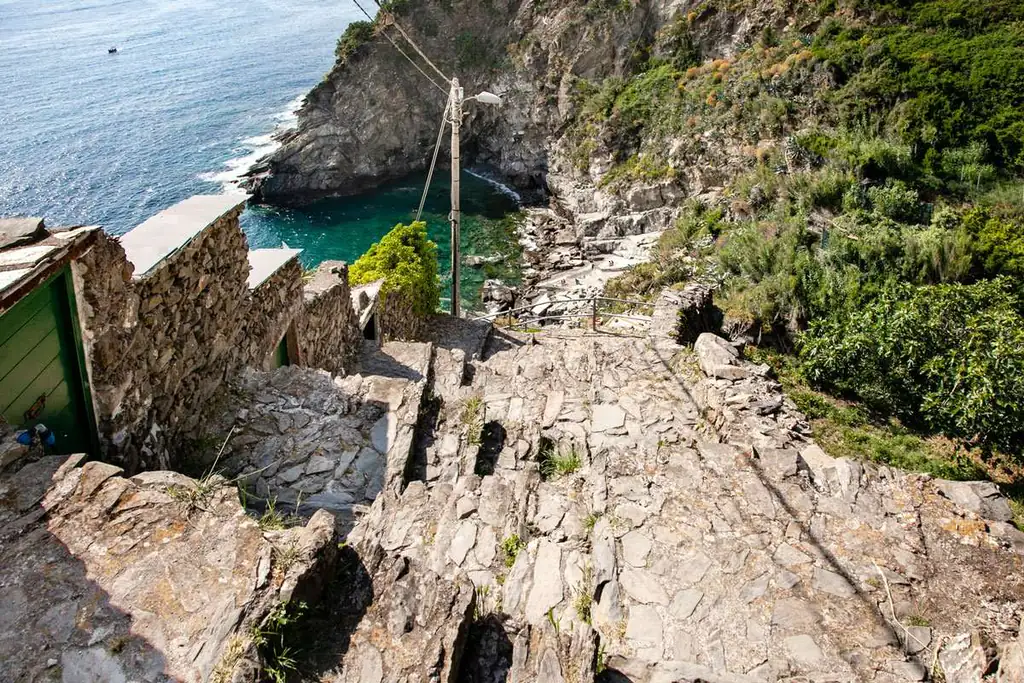 Path down to the Marina di Corniglia for a swim