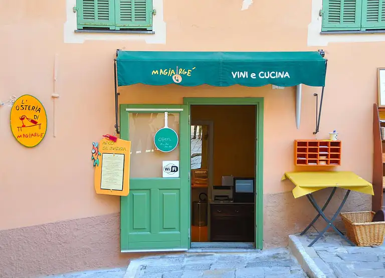 Entrée du restaurant Magiargè à Bordighera