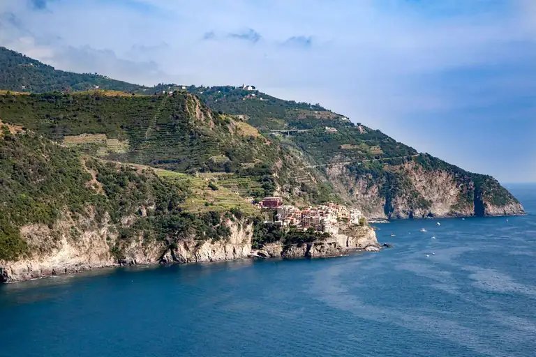 Corniglia terrace overlooking the Ligurian Sea