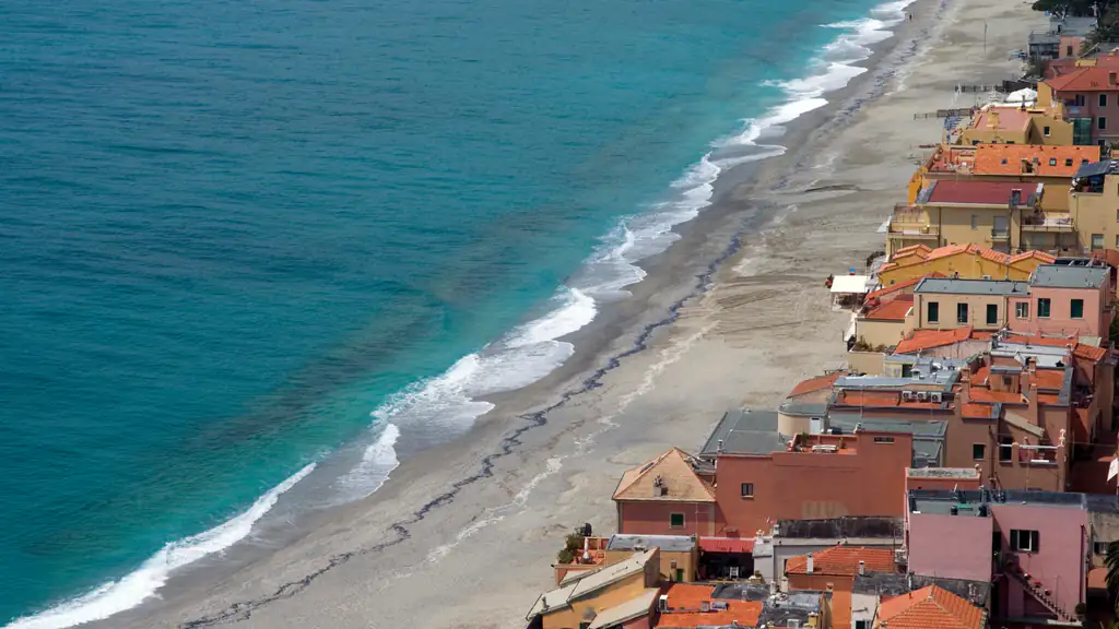 Varigotti beach seen from above