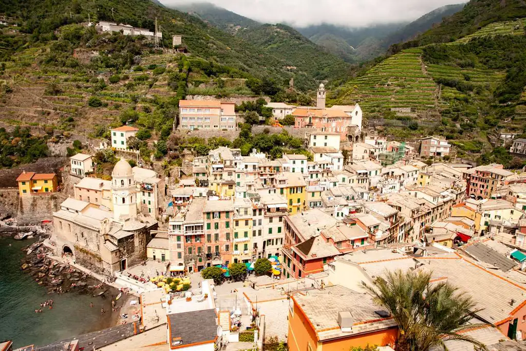 Vernazza and the terraced hillsides