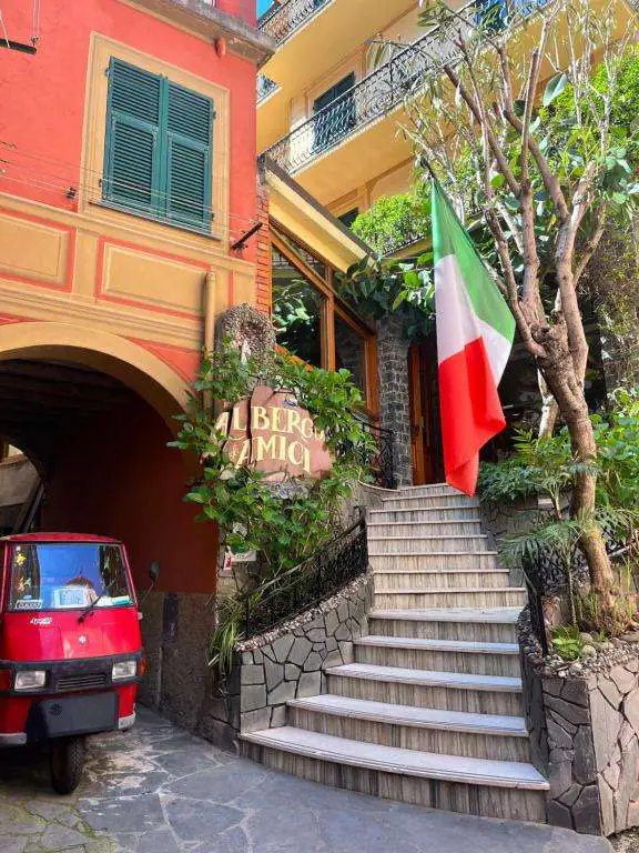 Entrance steps of Albergo degli Amici in Monterosso