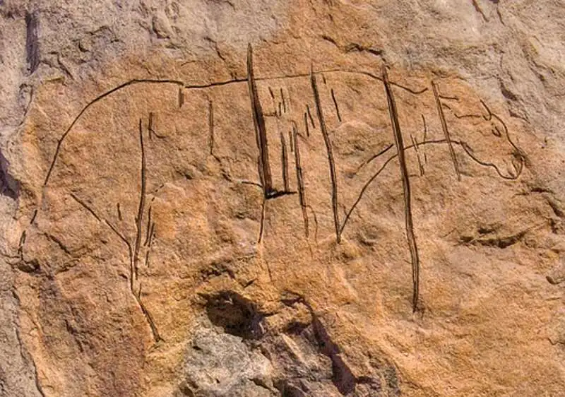 Prehistoric engravings in the Balzi Rossi caves