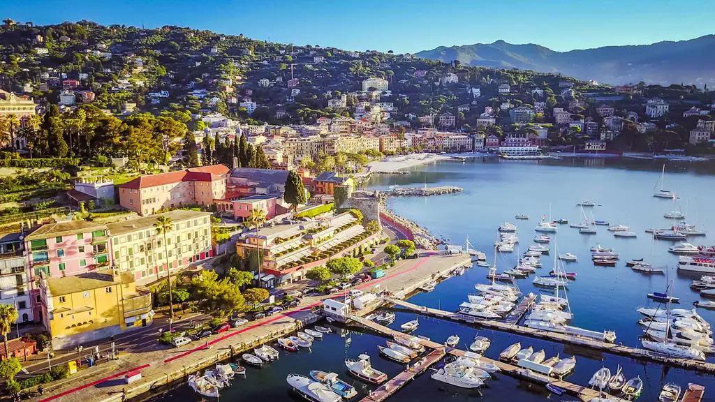 Santa Margherita Ligure harbour seen from above
