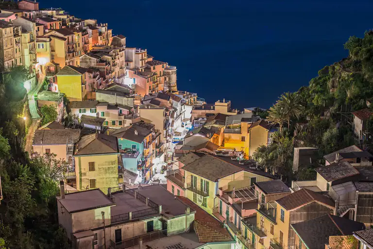 Case di Manarola al crepuscolo