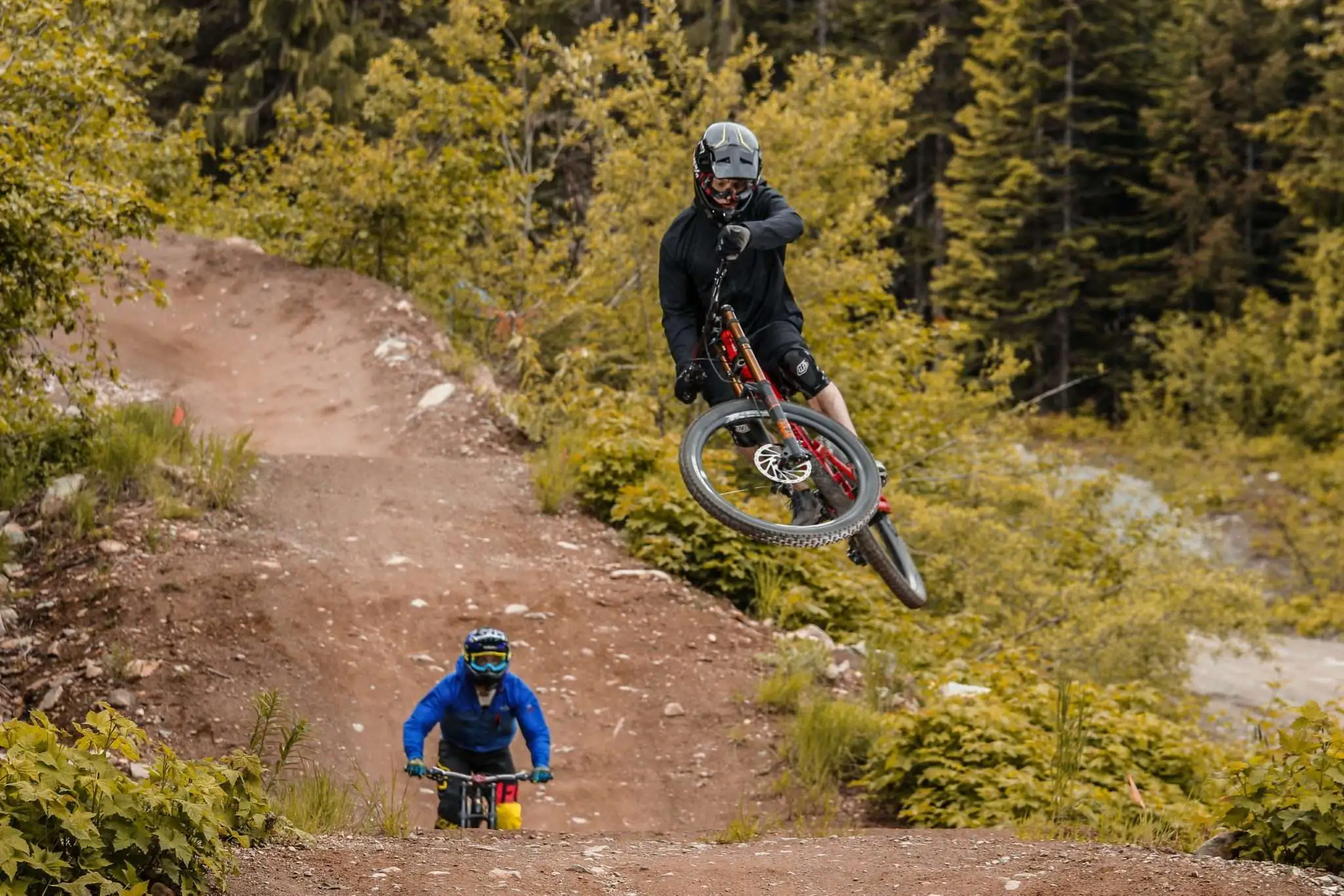 Mountain bike descent on a Ligurian trail