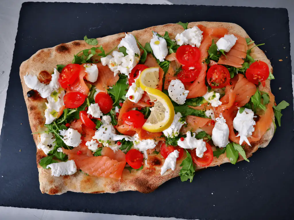 Pizza gourmet d'une pizzeria de Bordighera