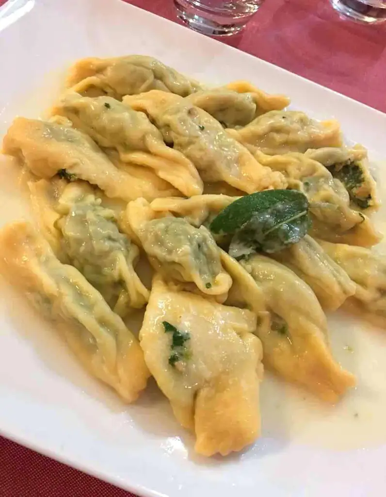 Herb ravioli from western Liguria