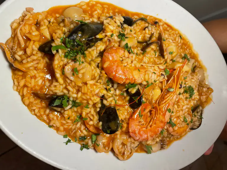 Risotto aux fruits de mer du restaurant Saraceno à Bordighera