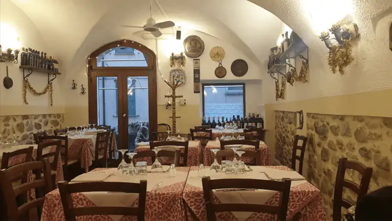 Salle du restaurant Saraceno à Bordighera