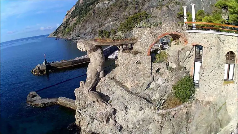 Statue of the Giant on the beach at Monterosso