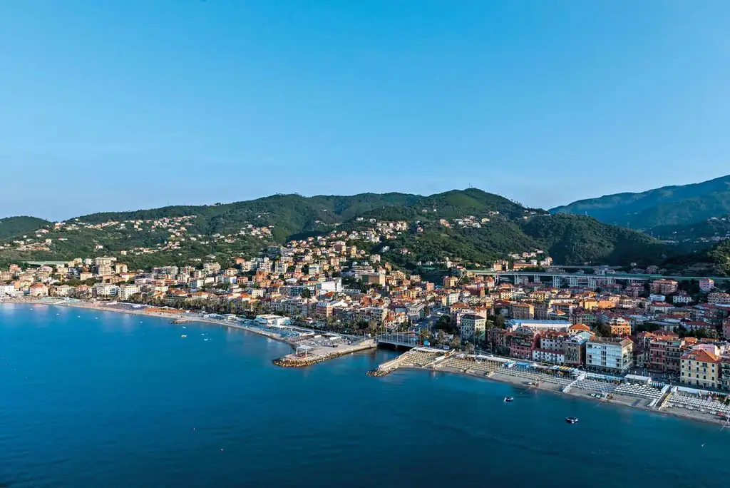 Varazze and the sea seen from above