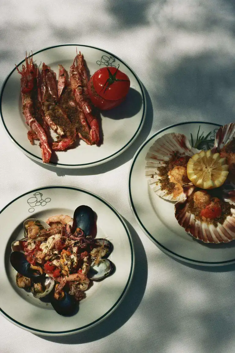 Plats de poisson de la Locanda dei Marinai à Bordighera