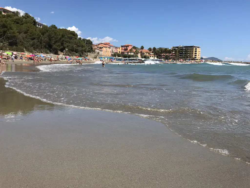 Sandy beach at San Lorenzo al Mare