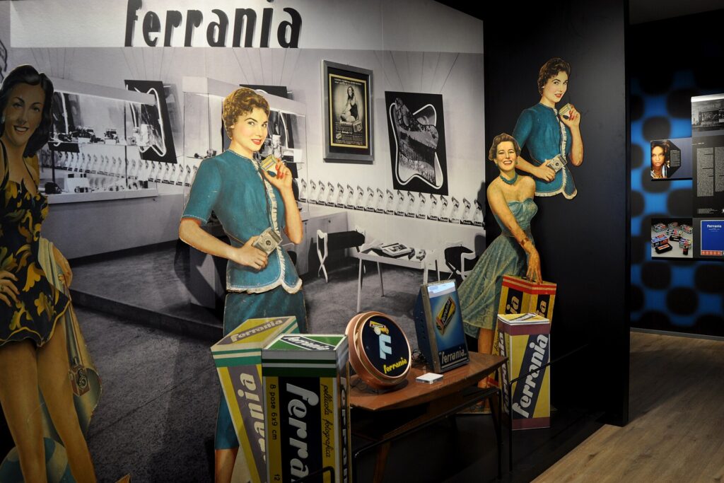 La sala della pubblicità al Ferrania Film Museum