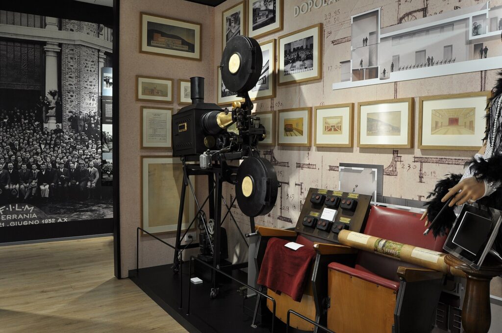 La sala del dopolavoro al Ferrania Film Museum