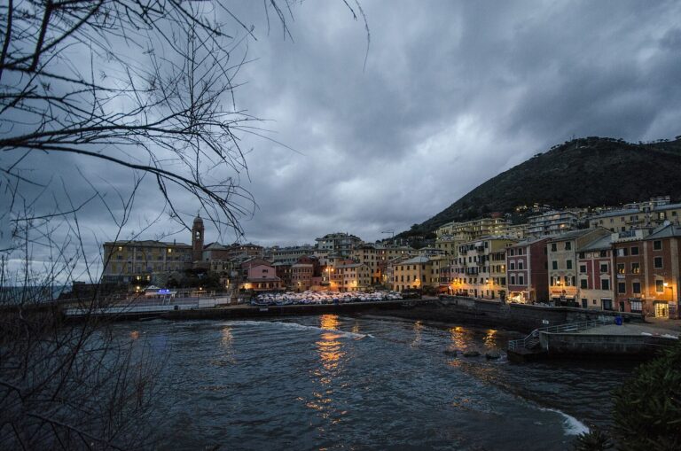 Il porticciolo di Nervi al crepuscolo