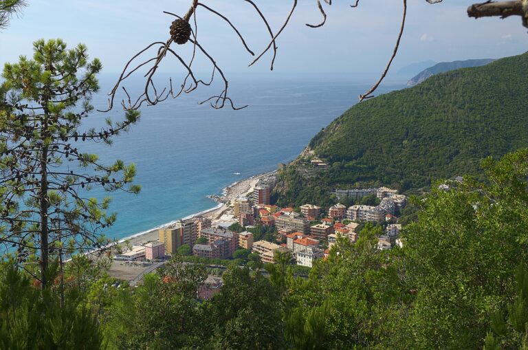 La baia di Deiva Marina vista dall'alto