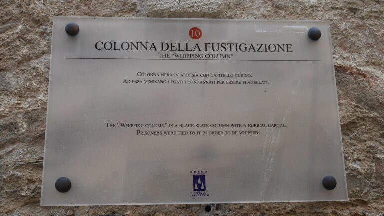 La colonna della fustigazione a Zuccarello