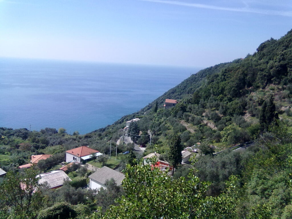 La costa di Framura vista dall'alto