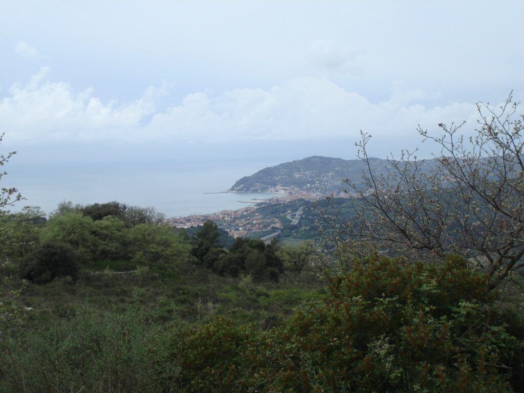 La costa tra San Bartolomeo e Capo Berta vista dalle colline