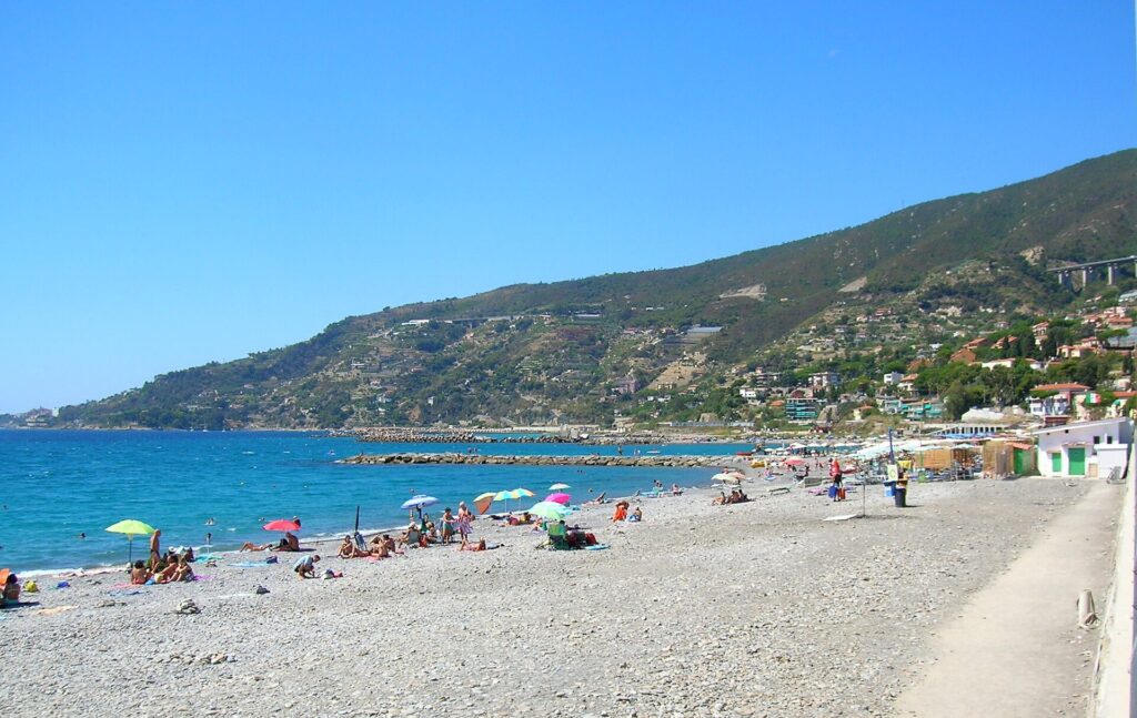 La spiaggia di Ospedaletti