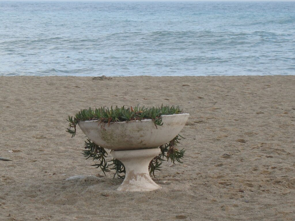 La spiaggia di Spotorno in bassa stagione