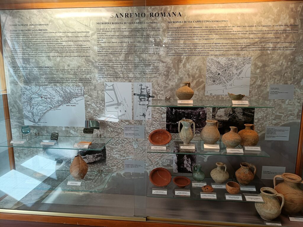 Reperti romani esposti nel Museo Civico di Sanremo