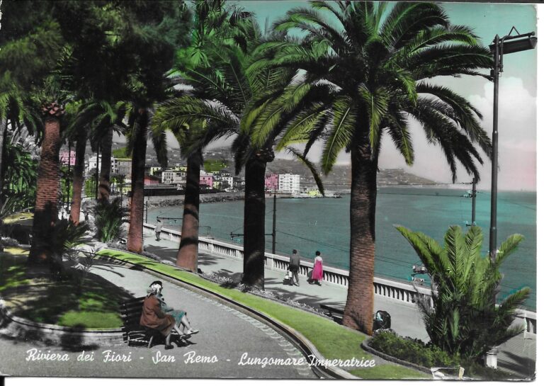 Il lungomare Imperatrice a Sanremo nel 1960