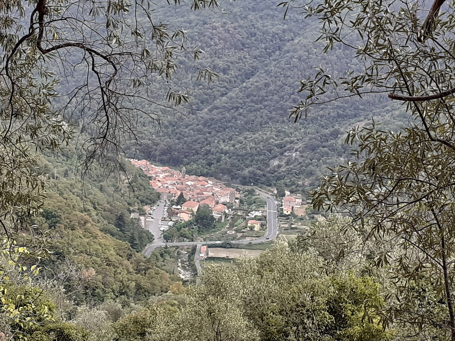 Zuccarello nel fondovalle della Val Neva